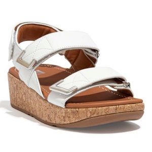 FitFlop | Urban White Remi Leather Sandal 7